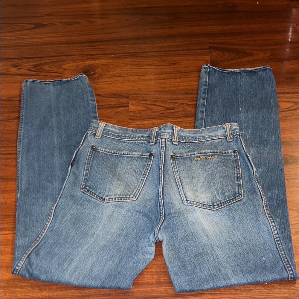 VTG Sergio Valente Classic 80’s Relaxed Fit Faded Denim Blue Jeans Sz 34 Tall